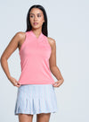 Seamless Textured Sleeveless Polo