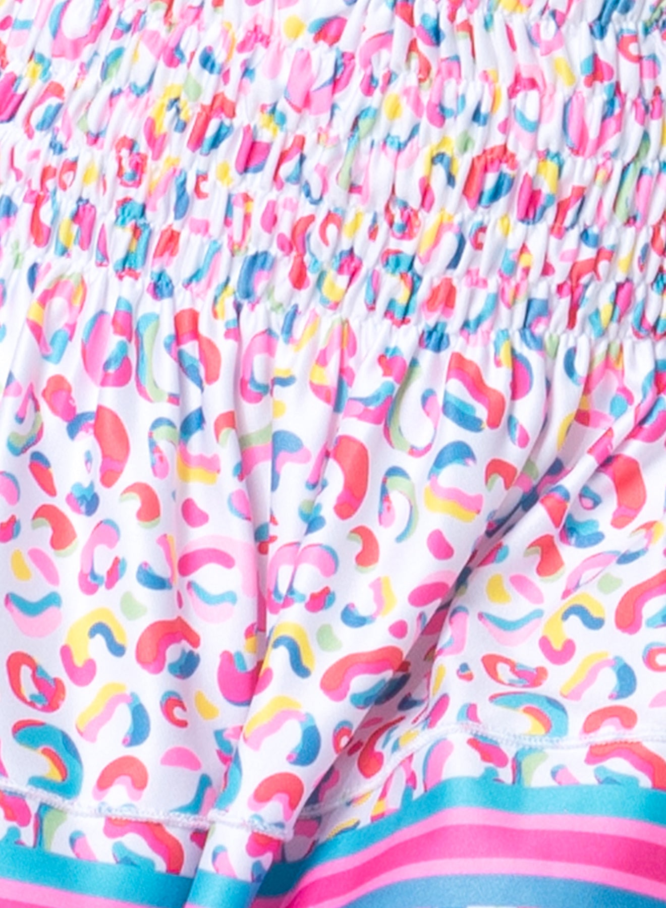 Cheetah Drip Smocked Skirt-Girls