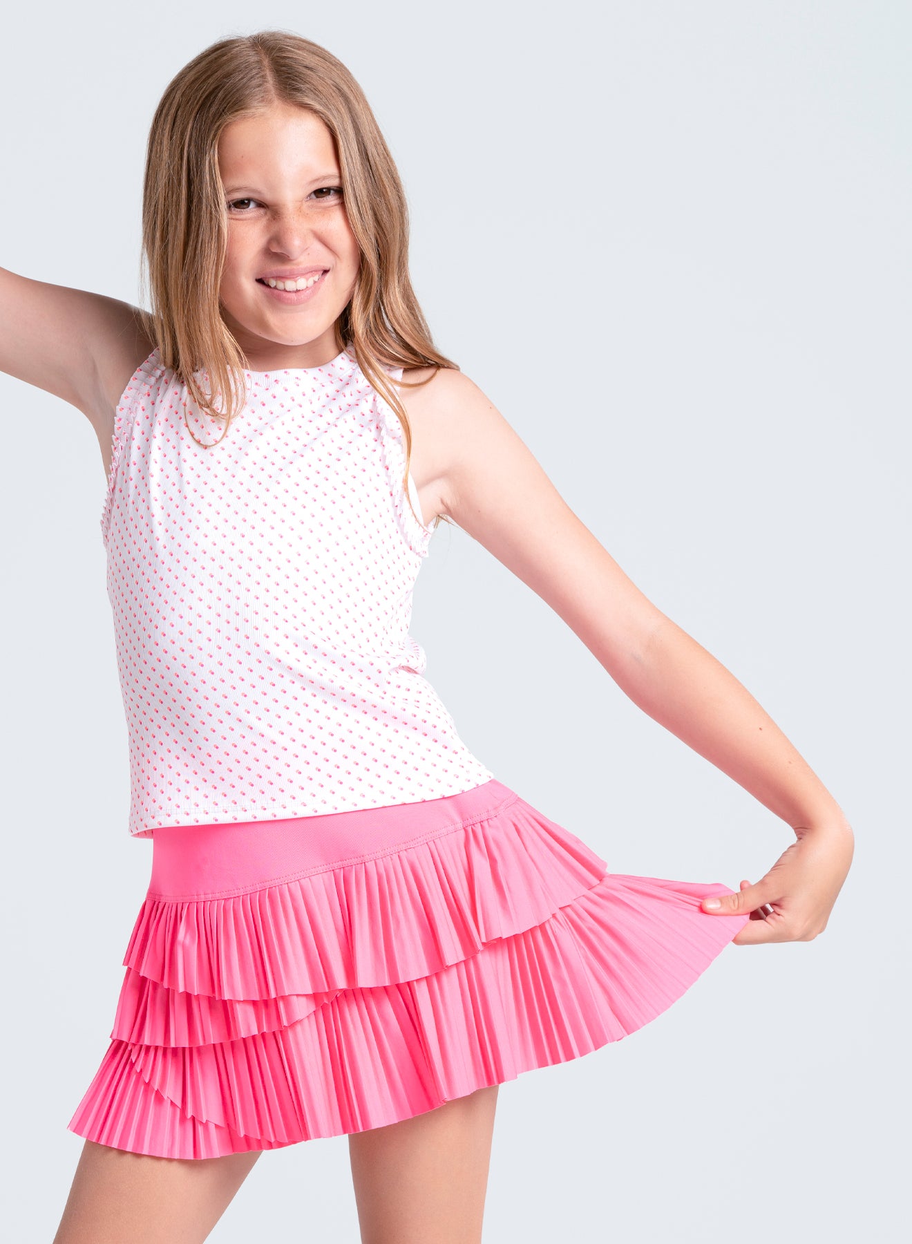 Ripple Tier Pleated Skirt