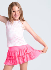 Ripple Tier Pleated Skirt