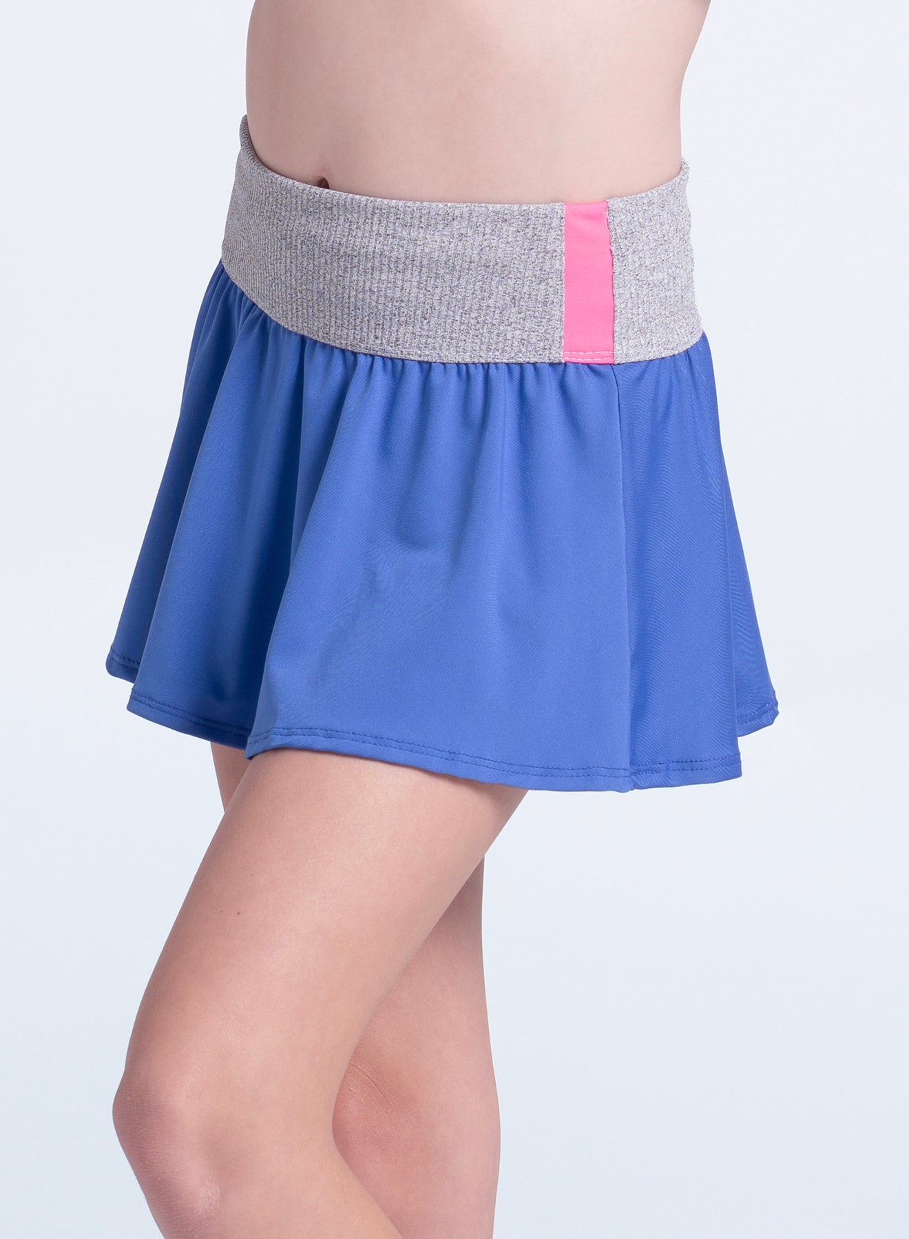 Rib Line Flounce Skirt- Girls