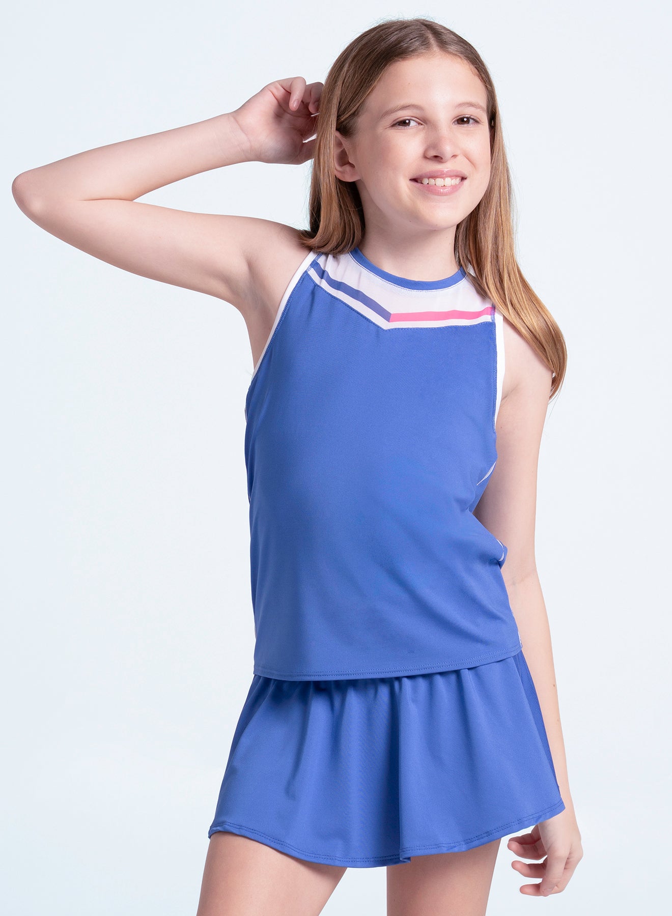 Rib Line Flounce Skirt- Girls