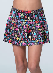 Thumbprint Hearts Pleated Skirt