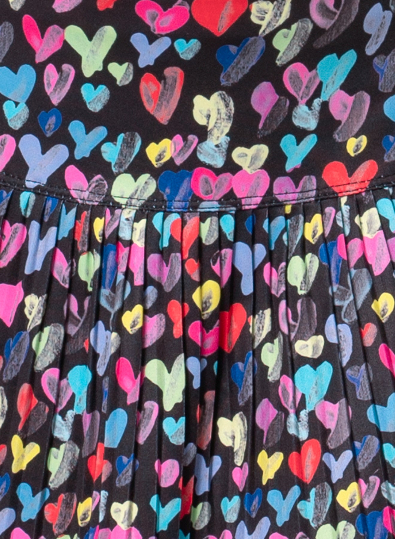 Thumbprint Hearts Pleated Skirt