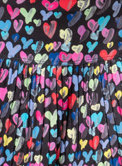 Thumbprint Hearts Pleated Skirt