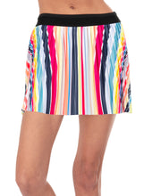 Long Spectrum Pleated Skirt