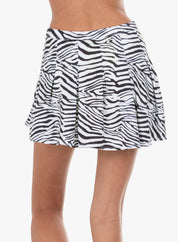 High Waist Zebra Skirt