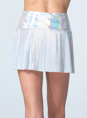 Snakeskin Pleated Skirt