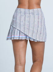 Peek A Blue Pleated Skirt-14"