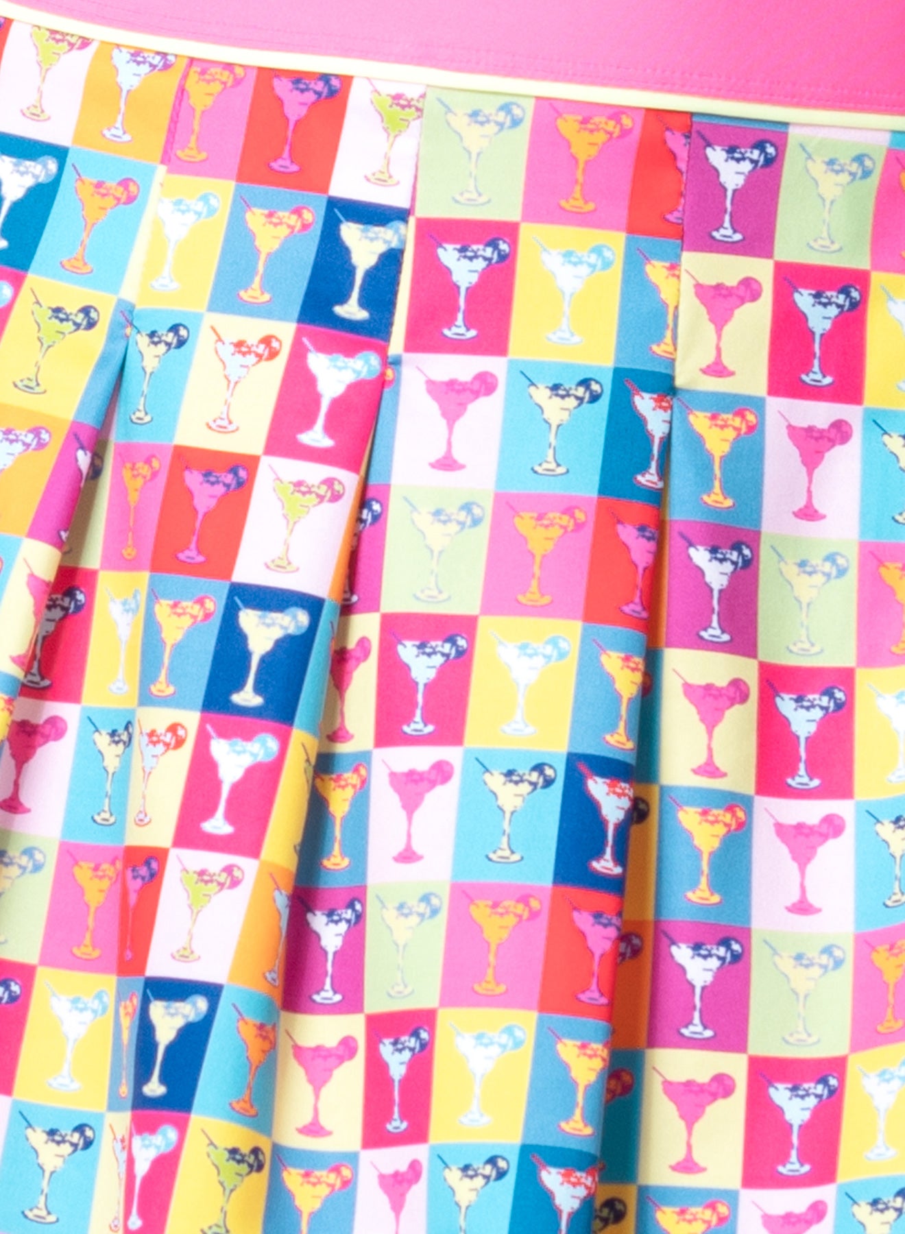 Margarita Pop Art Pleat Skirt