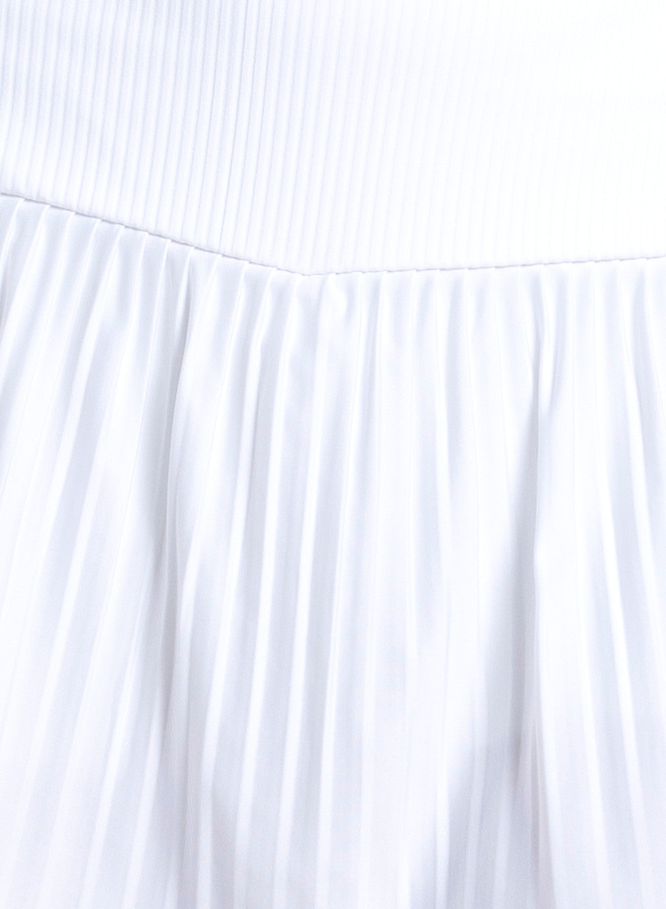 Racer Rib Pleated Skirt