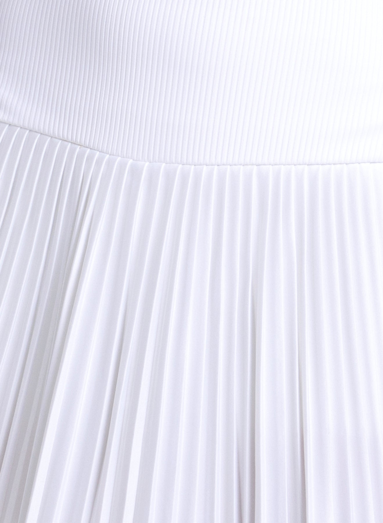 Racer Rib Pleated Skirt