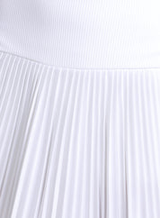 Racer Rib Pleated Skirt