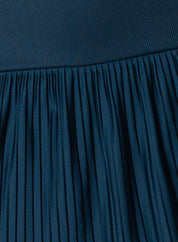 Racer Rib Pleated Skirt