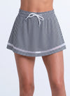 High Waist Seersucker Skirt