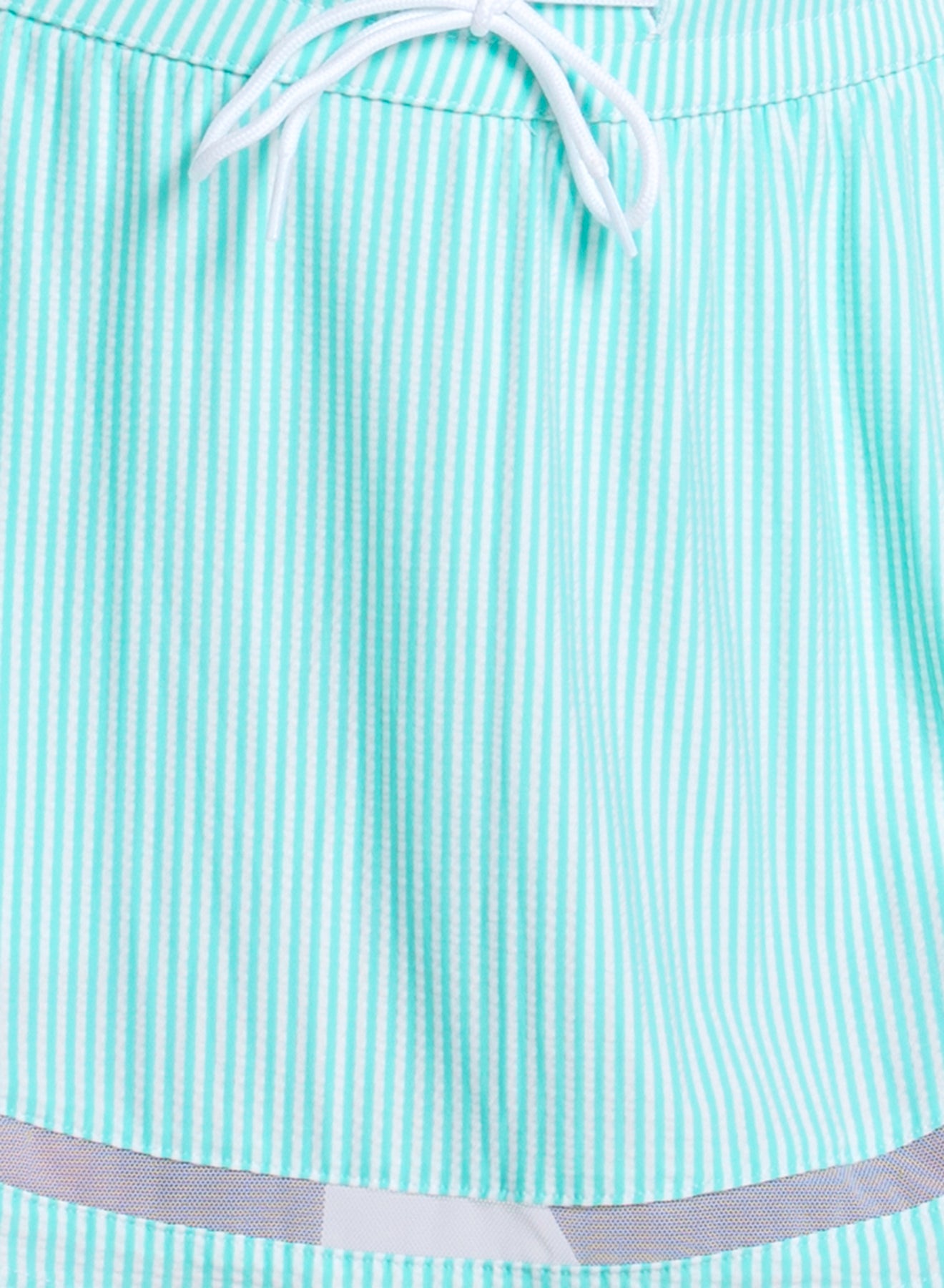 High Waist Seersucker Skirt