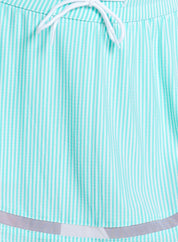 High Waist Seersucker Skirt