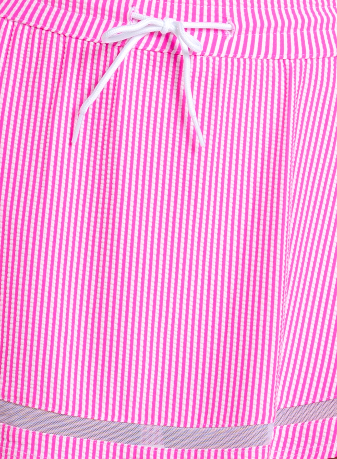 High Waist Seersucker Skirt