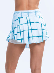 Shibori Plaid Skirt
