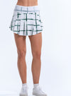 Shibori Plaid Skirt