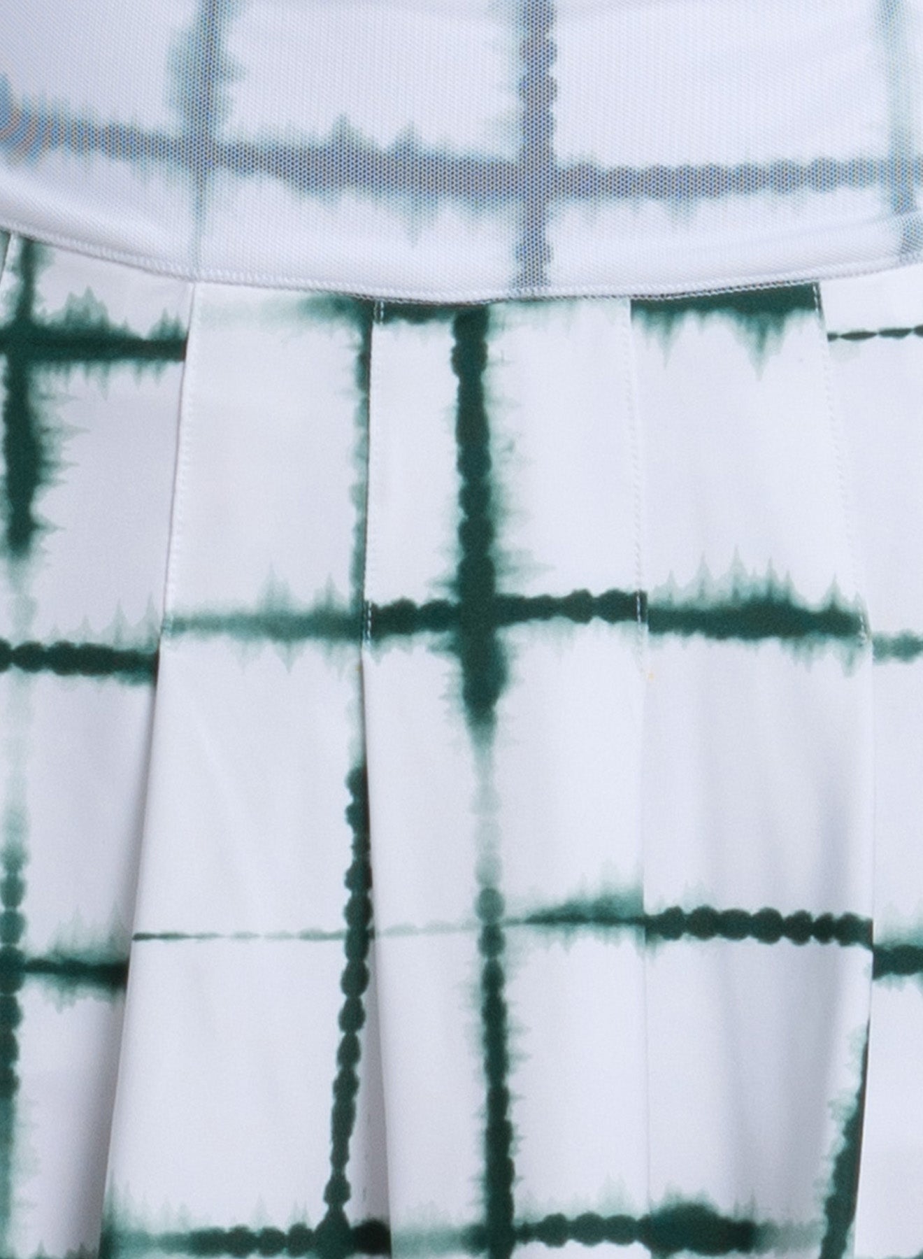 Shibori Plaid Skirt