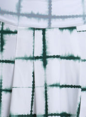 Shibori Plaid Skirt