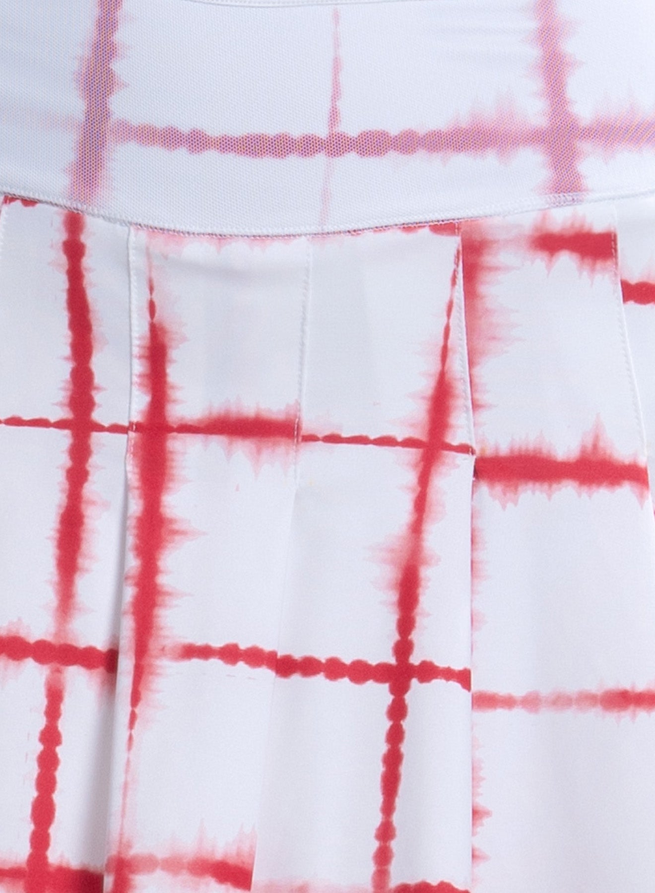 Shibori Plaid Skirt