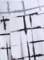 Shibori Plaid Skirt