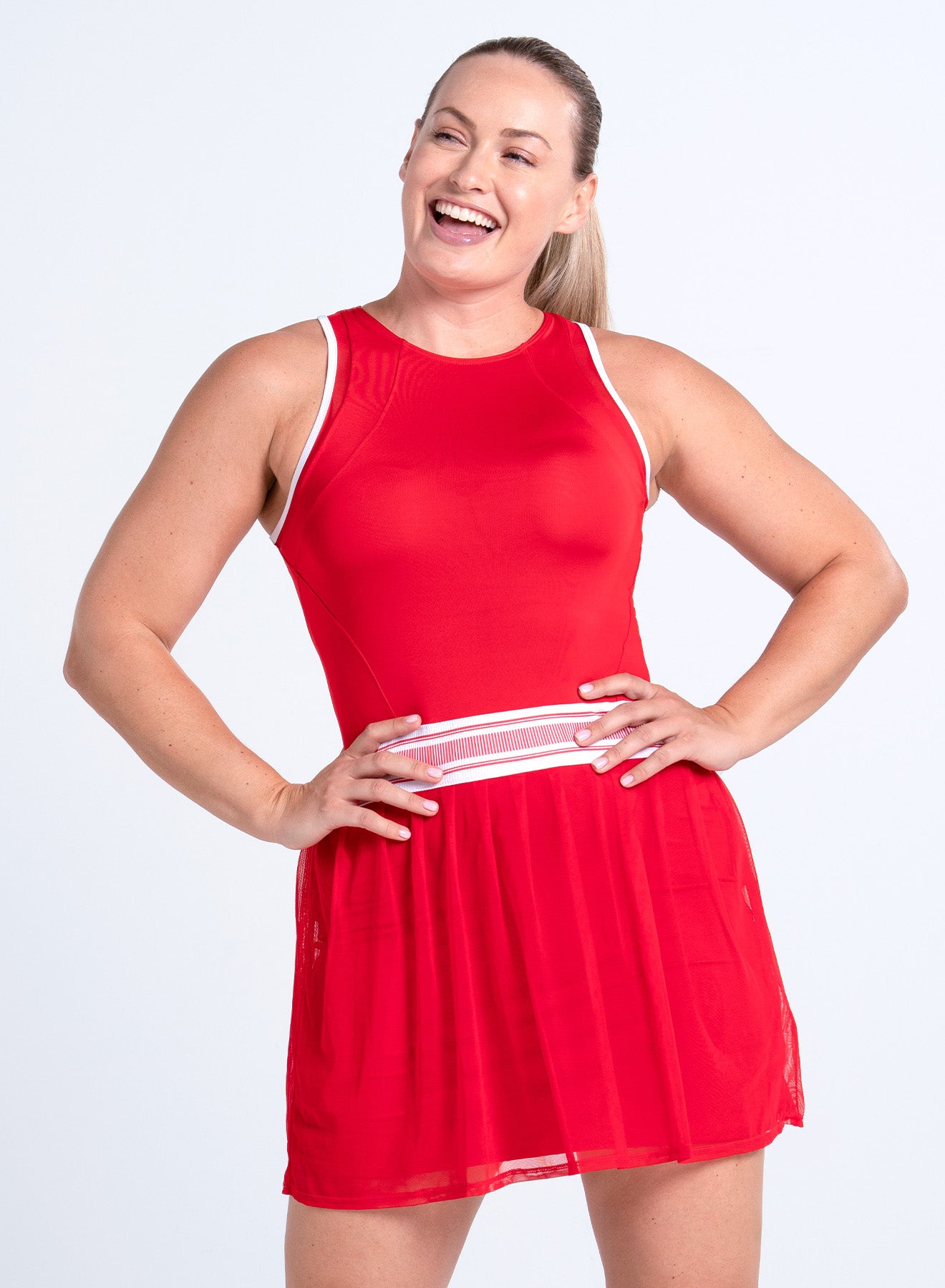 Lucky in Love Womens Team Level Up Dress Red XS