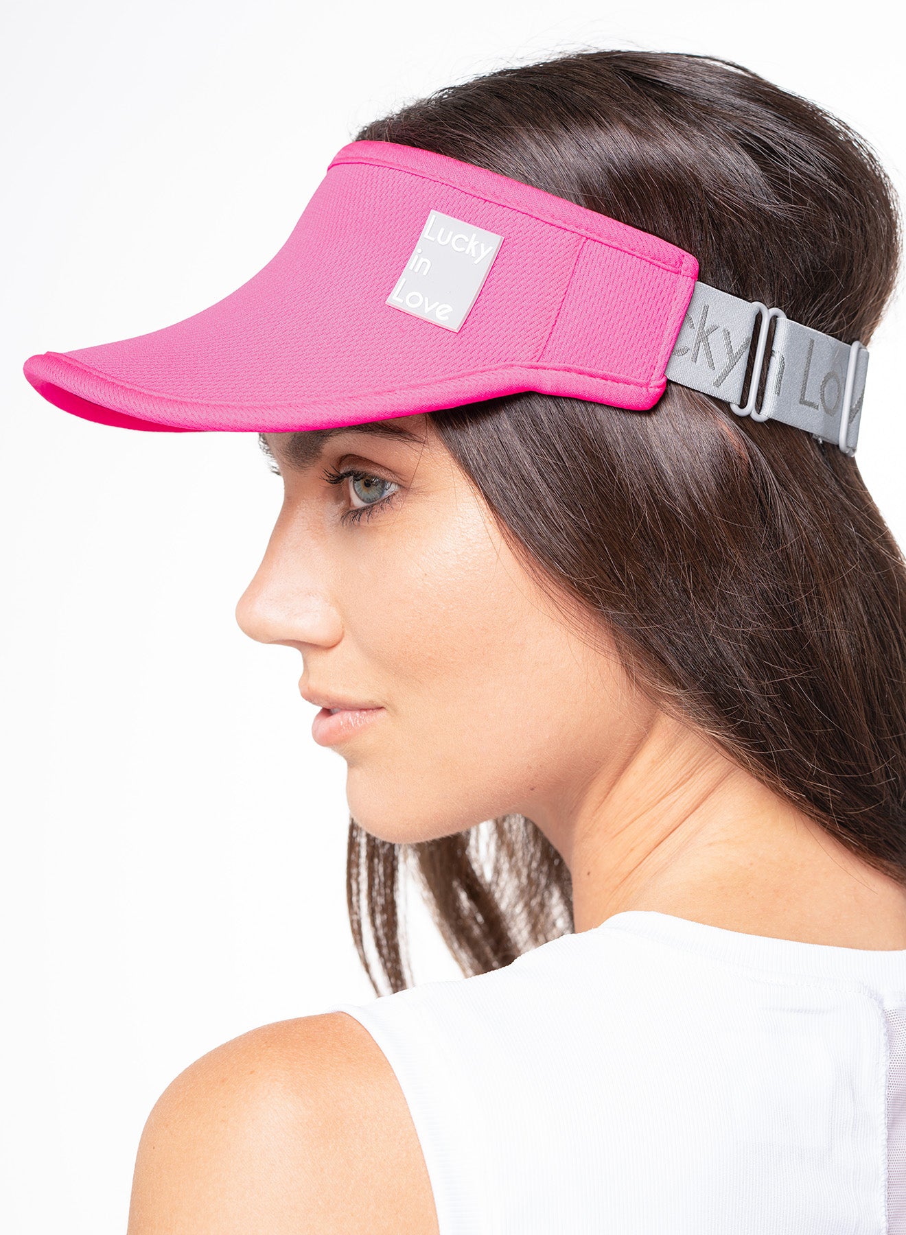 LUE♡ Lucky Logo Stretch Visor – Lucky in Love