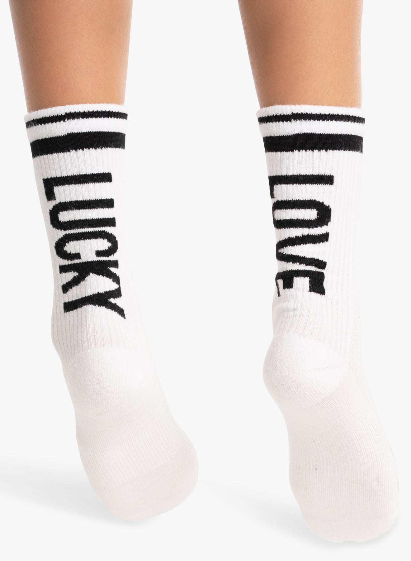 Lucky in Love スコート サイズS （日本サイズM相当）　ホワイト Lucky In Love Crew Socks – Lucky in Love