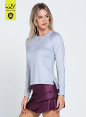 Heather High Low Breezy Long Sleeve