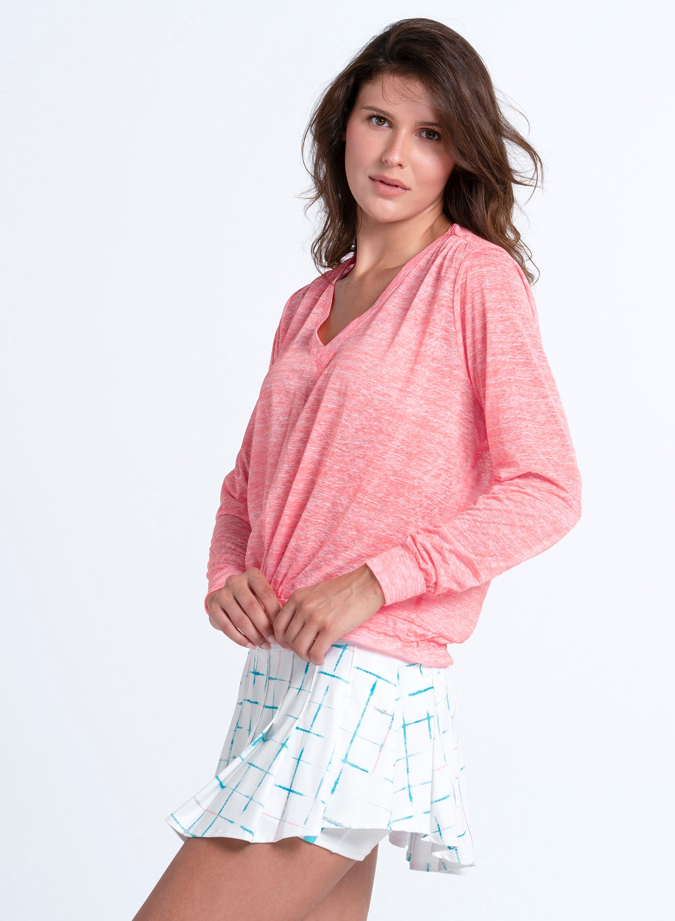 Lucky in Love スコート サイズS （日本サイズM相当）　ホワイト Summer Haze Pullover Long Sleeve – Lucky in Love