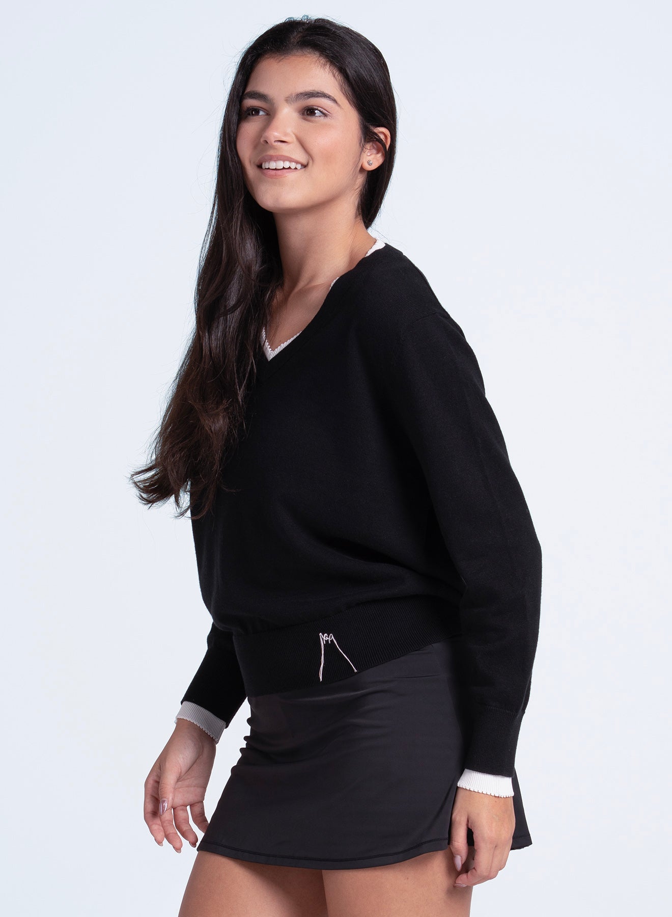 Double V-neck Sweater