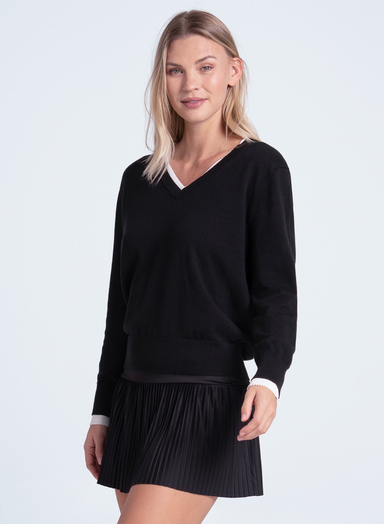 Double V-neck Sweater