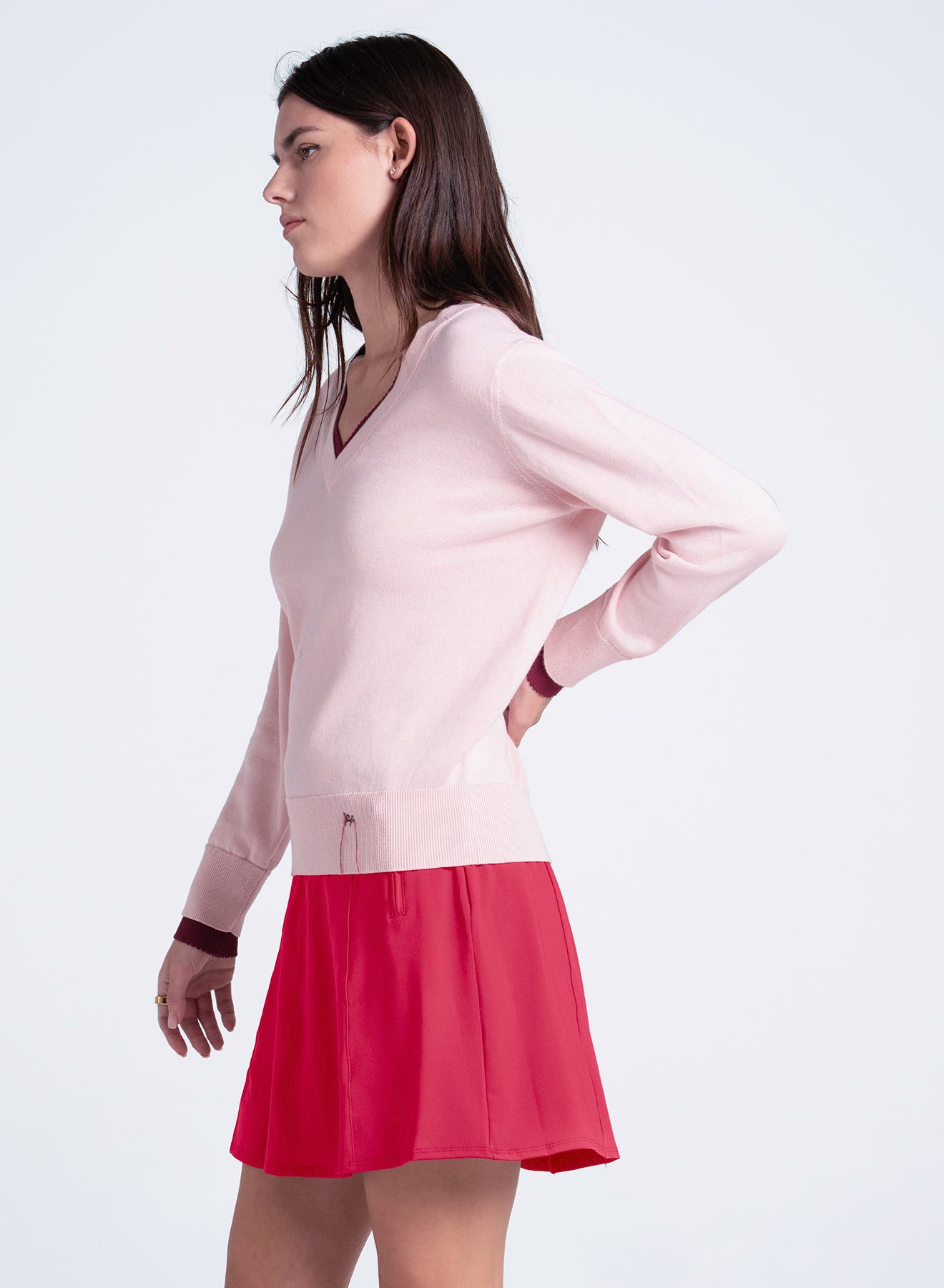 Double V-neck Sweater