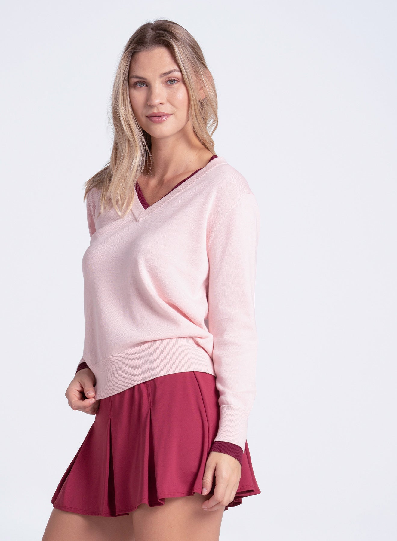 Double V-neck Sweater
