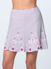Midnight Flora Gore Skort