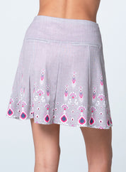 Midnight Flora Gore Skort