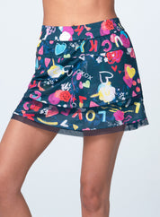 High Waist Love You Skort