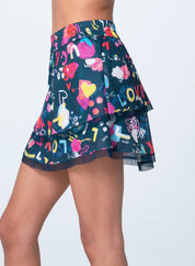 High Waist Love You Skort