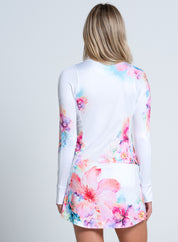 Painted Floral Long Sleeve Dress