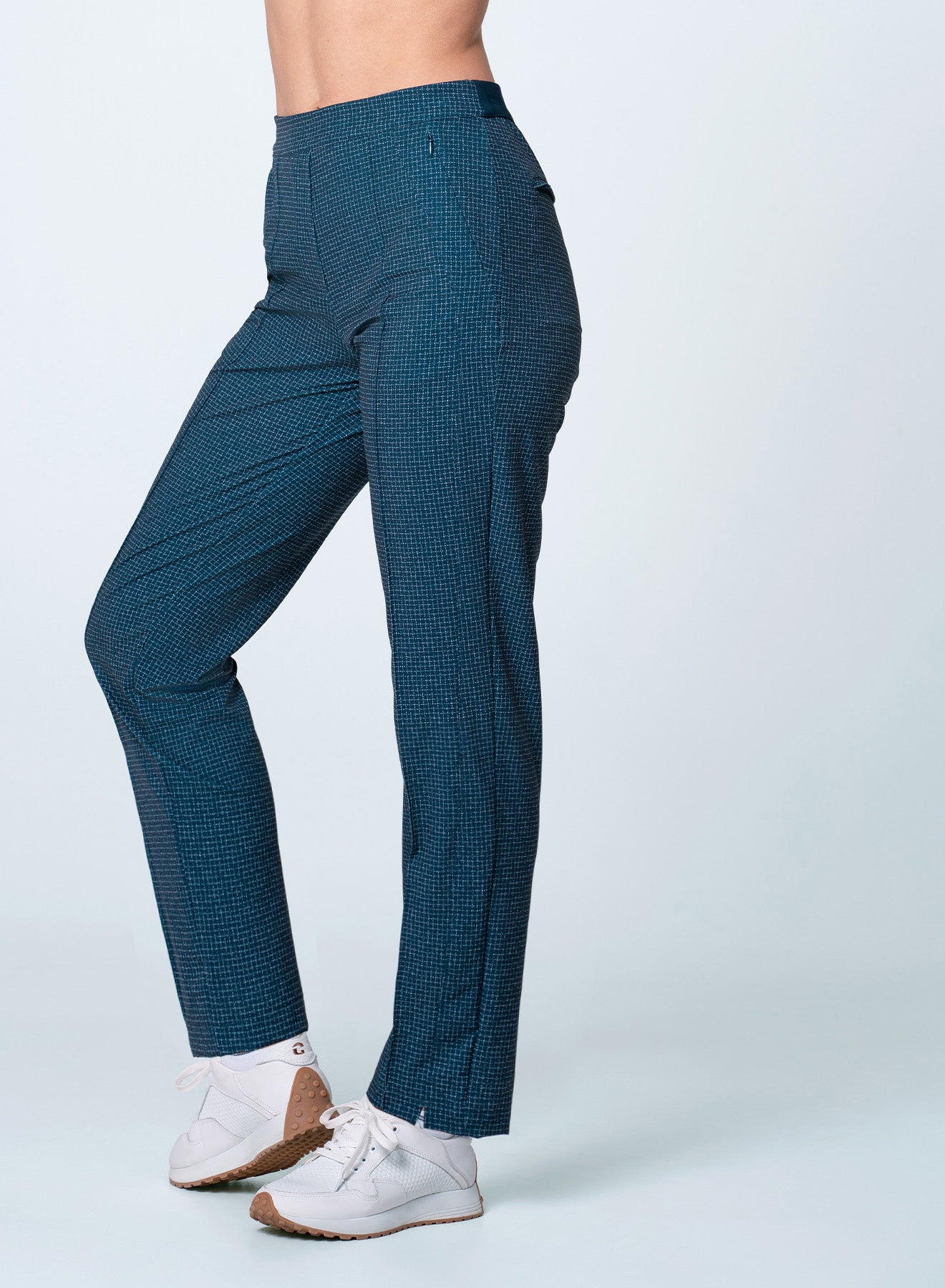 Boucle Grid Pull On Pant