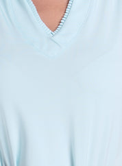 Pleated Placket Sleeveless