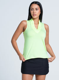 Patte de boutonnage plissée sans manches - XS / GLAÇAGE AU CITRON