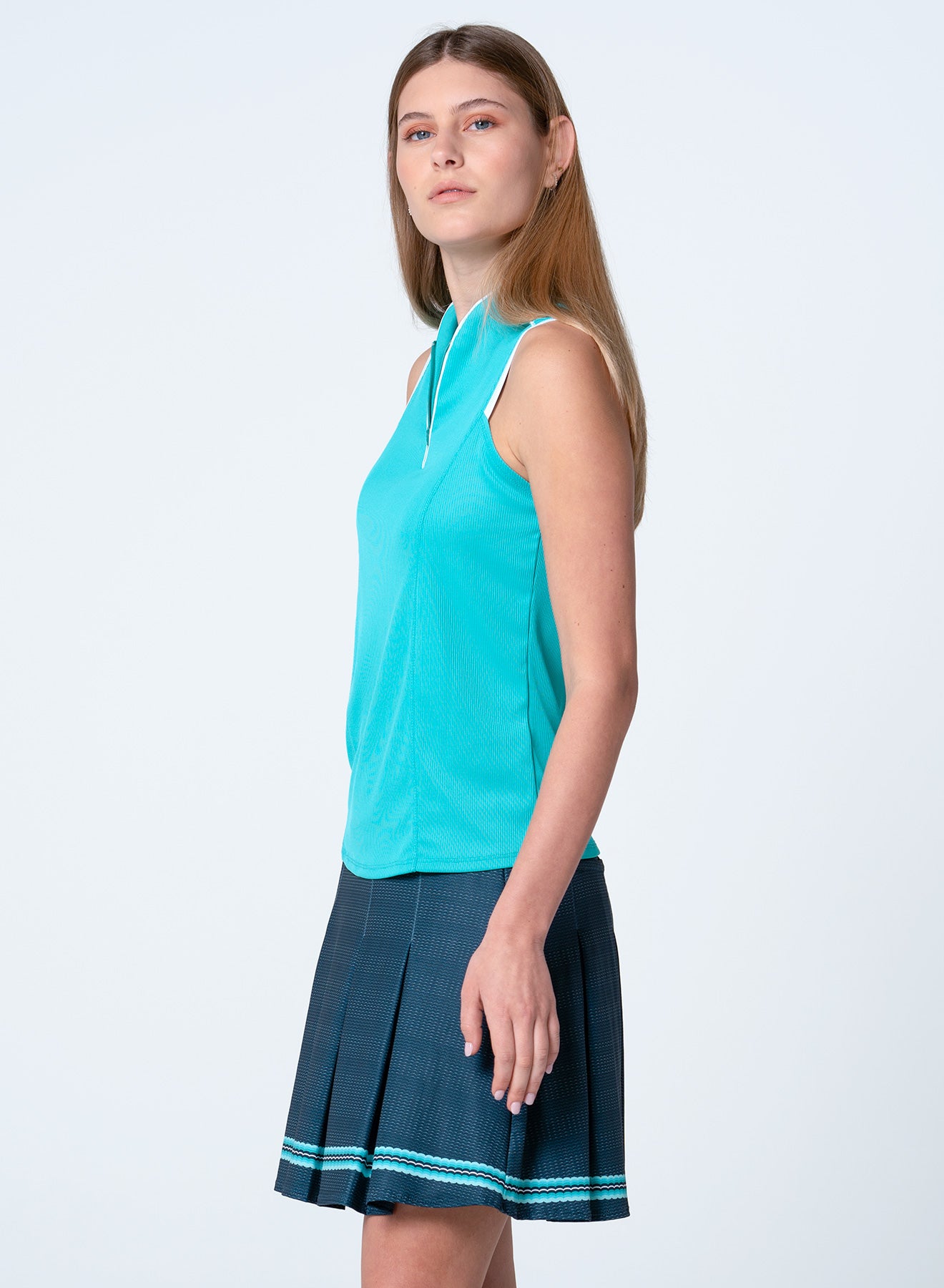 Mandarin Collar Sleeveless