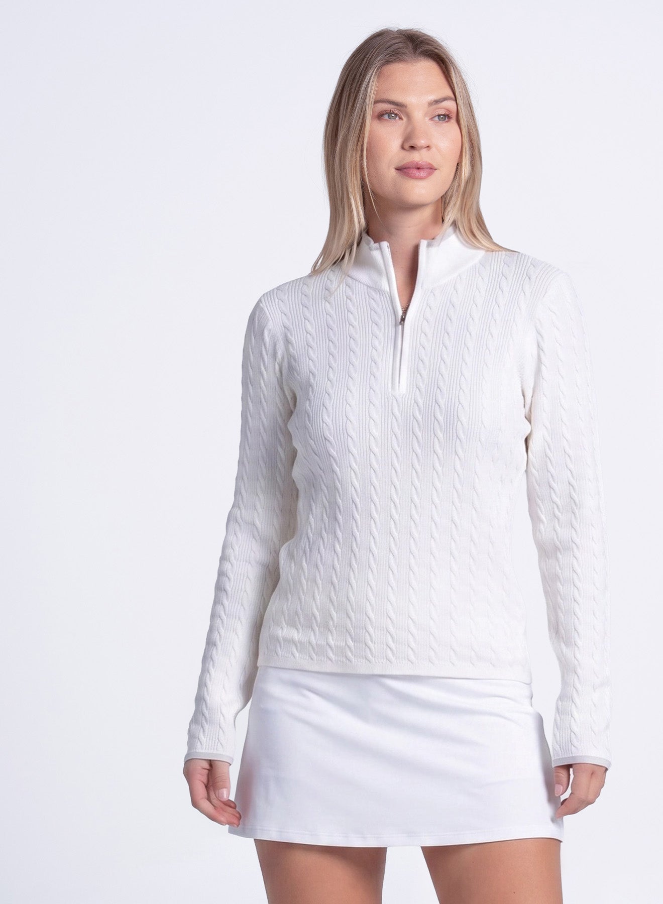 Mini Cable 1/4 Zip Sweater