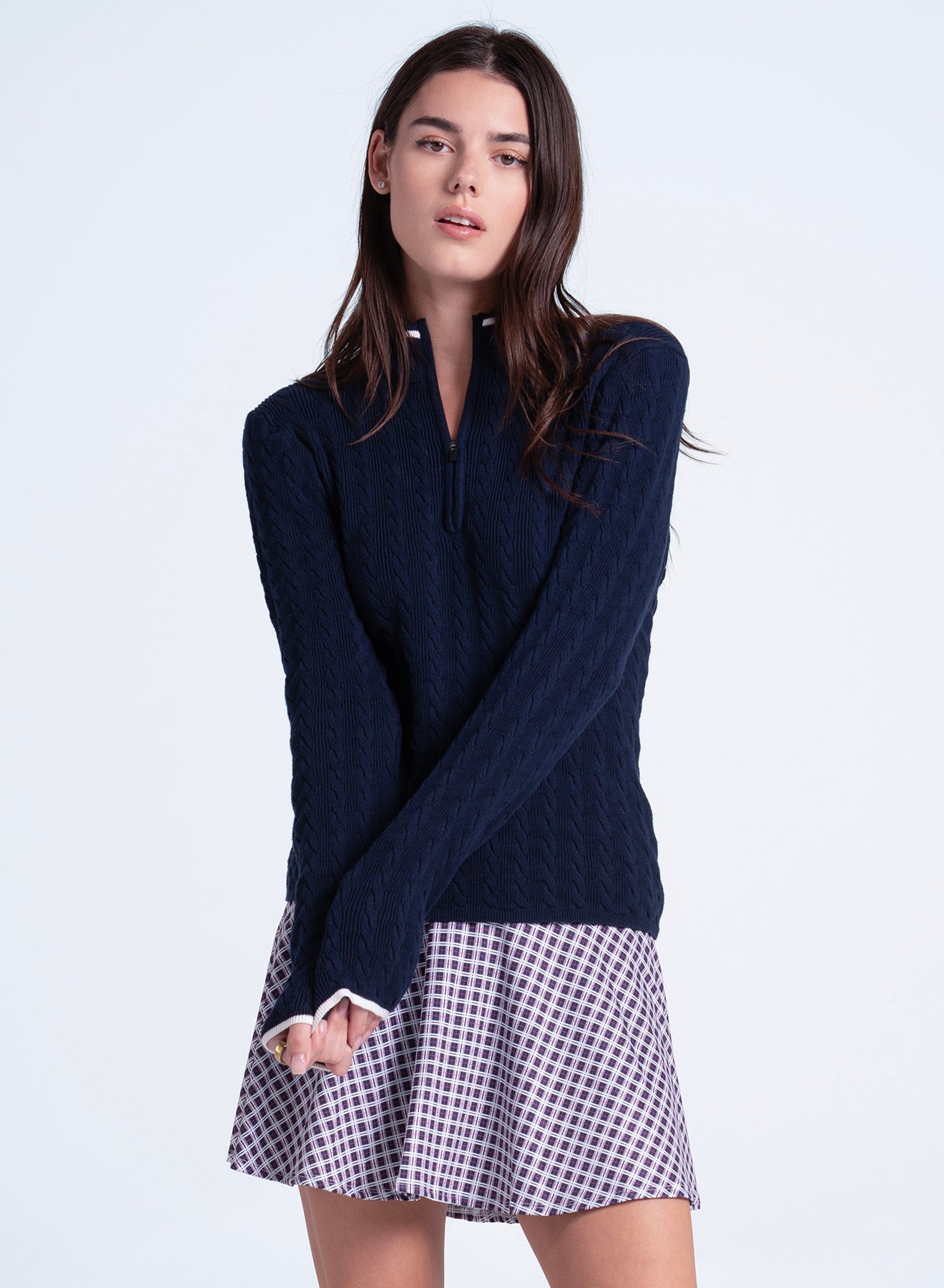 Mini Cable 1/4 Zip Sweater
