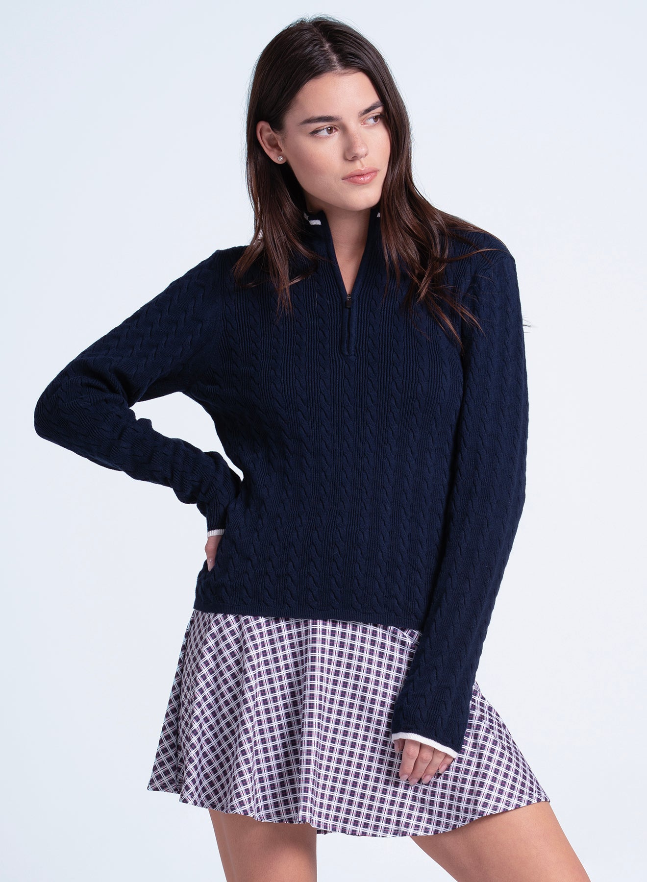 Mini Cable 1/4 Zip Sweater