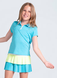 Pleated Polo Short Sleeve - XXS (4/5) / PARROT